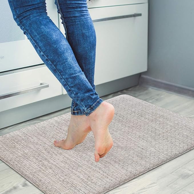 Kitchen Anti Fatigue Floor Comfort Mats for Standing Desk Garages (20X30X1/2-Inch, Sand)