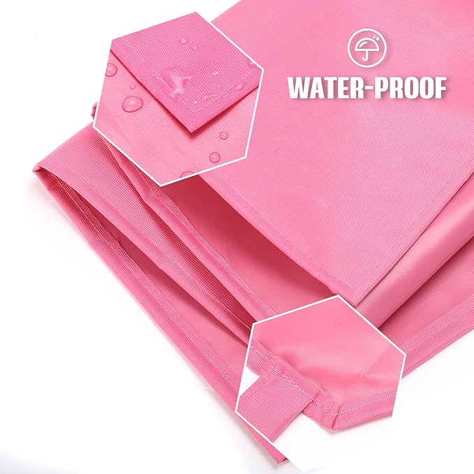 2 Pack Waterproof Rubber Vinyl Apron 40 Inch Chef Aprons for Men Heavy Duty Chemical Work Apron Extra Long Grilling Aprons with Adjustable Bib Apron for Dishwashing Lab Butcher Cooking Kitchen PINK