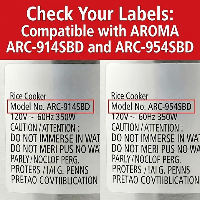 Rice Cooker Replacement Pot, Compatible with AROMA-ARC-954SBD and ARC-914SBD 4-Cup, 304 Stainless Steel for Everyday Home Cooking, Durable Easy-Clean Design