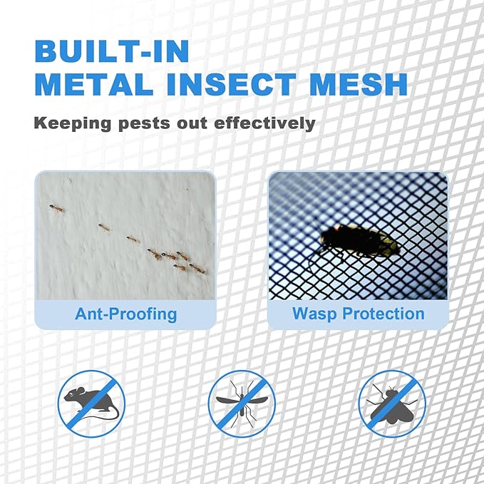 16"x16" Gable Vent Aluminum Alloy – Rust-Resistant Attic & Shed Vent with Metal Mesh Blocking Small Animals, Moisture Control & Strong Airflow, Opening 14"x14" White Paintable
