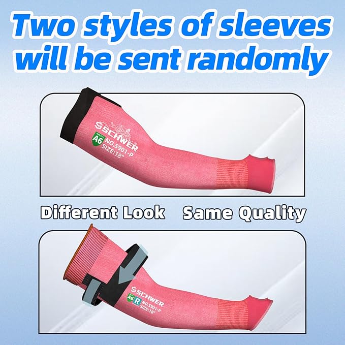 Schwer AIR-SKIN ANSI A6 Cut Resistant Arm Sleeves for Men & Women S901-P, Non-PFAS Arm Protectors for High Risk Work, Arm Protectors for Thin Skin, Gardening Sleeves for Farming, Lightweight