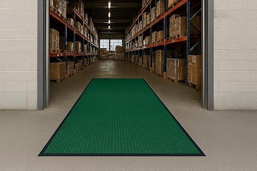 Guardian WaterGuard Indoor/Outdoor Wiper Scraper Floor Mat, Rubber/Nylon, 6'x8', Green