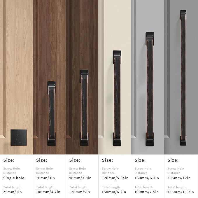 khtumeware 10 Pack 5 Inch Cabinet Handles - Oil Rubbed Bronze Cabinet Pulls and Drawer Handles for Cupboards
