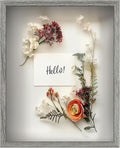 FrameWorks 16x20 Driftwood Wooden Shadow Box Frame – Soft Felt Back, Tempered Glass, and Included Elegant White Ball Push Pins