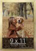 wallsthatspeak 9x11 Gold Picture Frame for Puzzles Posters Photos or Artwork