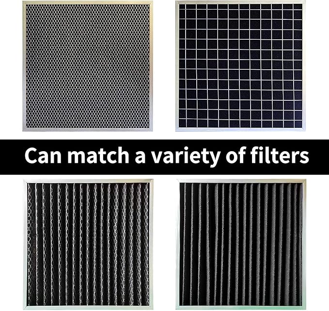 Cut-to-Fit Activated Carbon Filter Sheet Charcoal Air Vent Filters Pad Black Range Hood AC Replacement Fabric Filter 2 Pack 16" x 48" x 0.2"