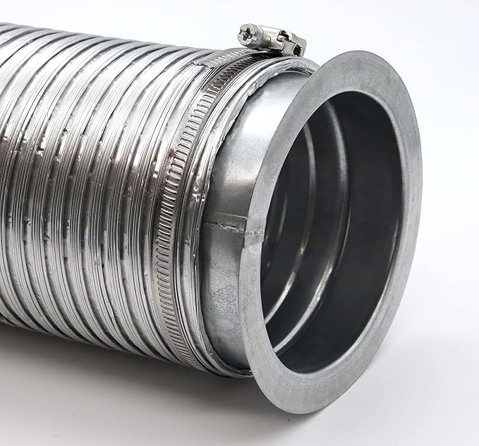 Repa Market 12'' Inch Metal Duct Connector Flange - Air Tight Vent Duct Collar - for Connecting Exhaust, Intake Flex and Straight Ducting - Heating, Cooling Universal HVAC Adapter - Home, Commercial