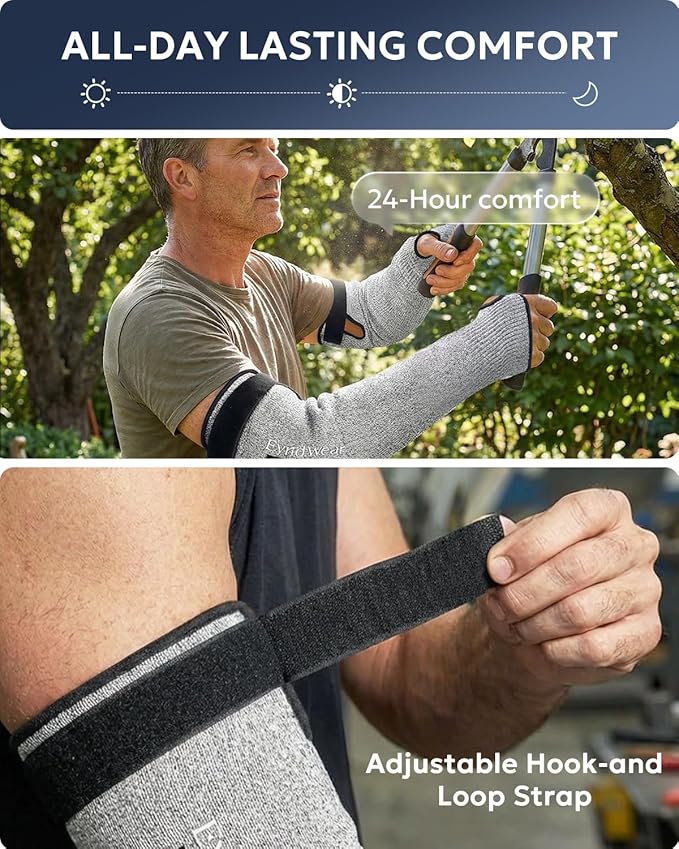Evridwear Cut Resistant Protective Sleeves Gardening sleeves Arm Protectors for Thin Skin and Bruising Farming, Industrial
