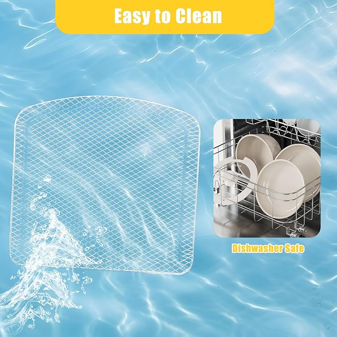 Air Fryer Dehydrator Rack for Chefman 6.3QT 4-In-1 Digital Air Fryer Oven, Premium Oven Shelf Grill Crisper Plate Tray Insert Grate Rack Grid for Chefman 6.3QT Air Fryer, Dishwasher Safe