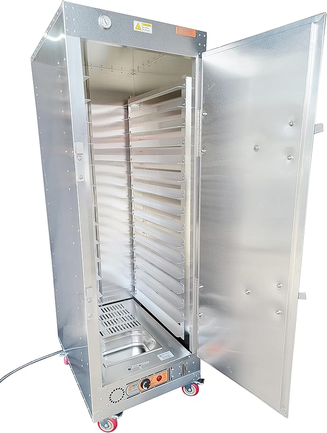 HeatMax 6 Foot Large Commercial Electric Food Warmer Holding Cabinet. Made in USA with Service and Support, Fits Full Size Pans, Churches, Schools, Catering, Fully Assembled, 120V Plug