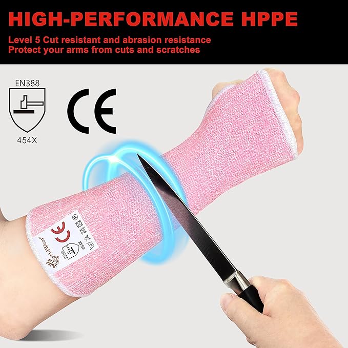 Evridwear Arm Protectors for Thin Skin and Bruising Cut Resistant Arm Sleeves Arm Guards Protective Sleeves for Men Women