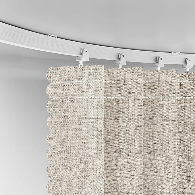 AJAZZ 100% Blackout Room Divider Curtains Screen Partitions, Blackout Sound Reducing Divider Room Panel for Doorway Glass Window Sliding Door Patio(Cream White, W100 x L84, 1 Pack)