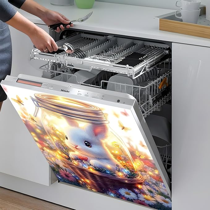 Dishwasher Magnet Sticker Cover Panel Decal Refrigerator Magnetic Sticker Decorative for Kitchen Decoration,Fridge Door Cover, Appliances Stickers 23"x26"