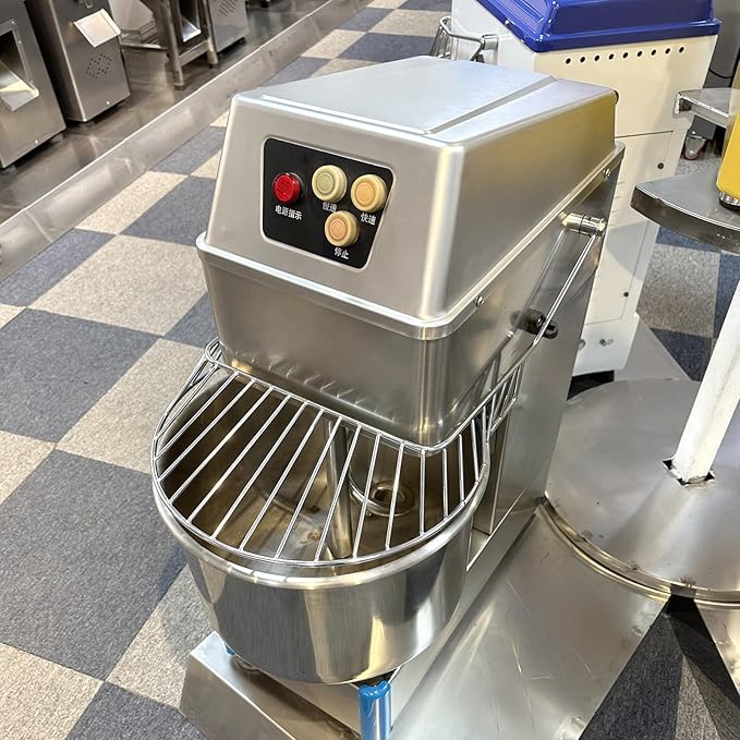 Commercial Dough Mixer Dual Rotating,31QT Two Speeds Mixing Dough Kneading Machine,Electric Dough Kneading Machine for Restaurant Pizzeria,Safety protection device & Timer Included