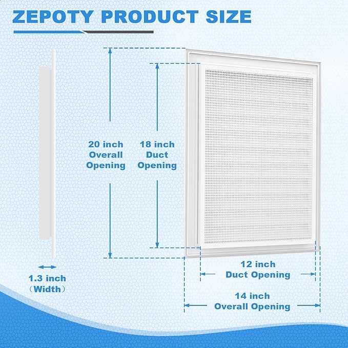 2-Pack 14"x20" Aluminum Alloy Gable Vents – Durable Exterior Wall Vents for Shed, Garage, Attic – Vent Opening: 12"x18", Stylish & Rust-Resistant