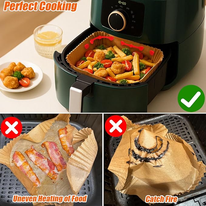 Air Fryer Magnets Silicone Buckle for Parchment Paper Liners, High-Temp Resistant Air Fryer Accessories, Lock Paper from Heating Element or Covering Food, Prevent Burning & Uneven Cooking (12)