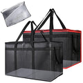 Bodaon Insulated Food Delivery Bag with Removable Hard Bottom, XXX-Large Catering Supplies Bags for Pizza Delivery Drivers, Cooler Bag, Hot Food Warmer Container, Insulated Grocery Bags (2-Pack)