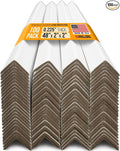 48" x 2" x 2" Reinforced Cardboard Edge Protectors, White (Pack of 100) – 0.225" Thick Extra Heavy-Duty Cardboard Corner Protectors – American Quality V-Board Pallet Edge Guard