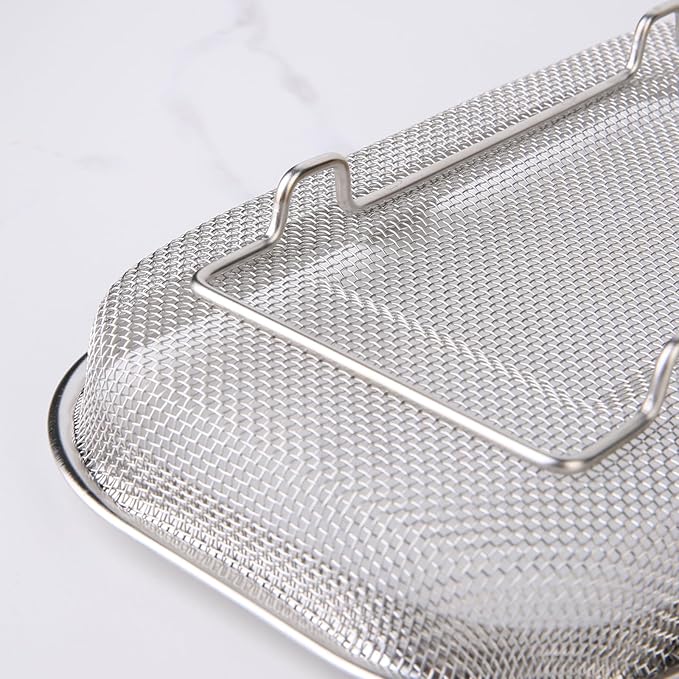 Dishwasher Basket for Small Items, 18/8 Food-Grade Stainless Steel Utensil Organizer with Locking Lid, Dishwasher Safe Holder for Chopsticks, Forks, Spoons, Bottle Parts and Kitchen Tools(Large)