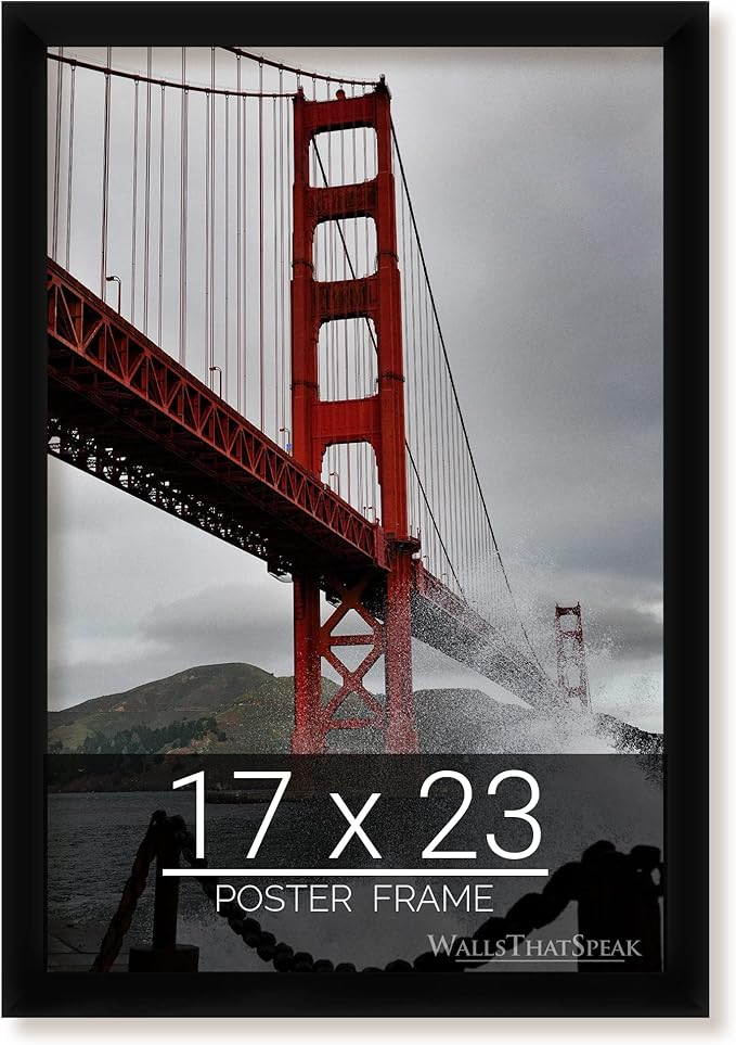wallsthatspeak 17x23 Black Picture Frame for Puzzles Posters Photos or Artwork