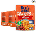Ben’s Original Ready Rice Chili Garlic Flavored Rice, Easy Dinner Side, 8.5 oz Pouch (Pack of 12)