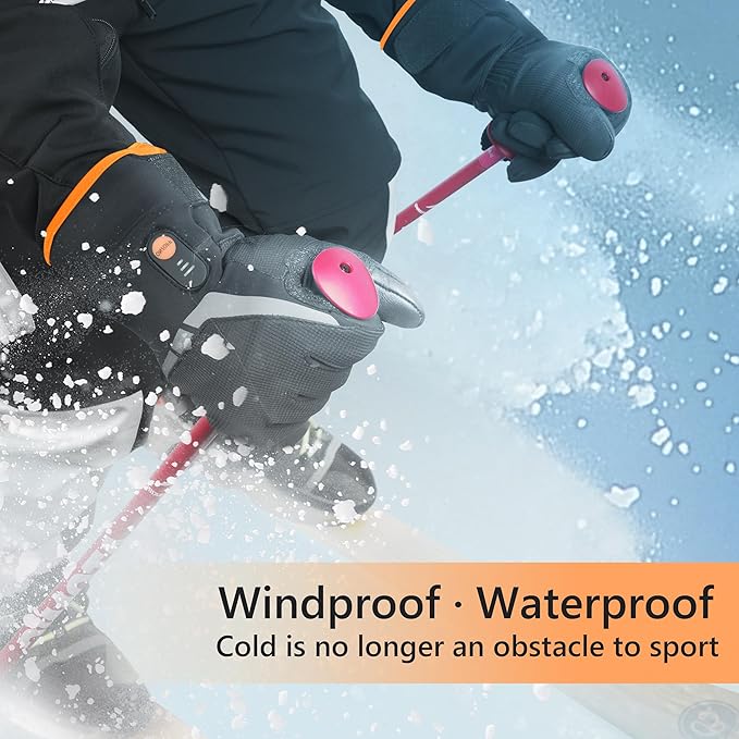 Heated Gloves for Men Women, Rechargeable Waterproof Heated Work Gloves with Arthritis Raynaud's Relief for Ski Hiking Driving