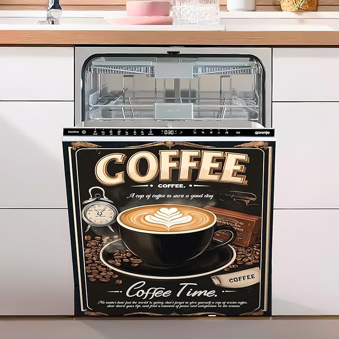 Dishwasher Magnet Sticker Cover Panel Decal Refrigerator Magnetic Sticker Decorative for Kitchen Decoration,Fridge Door Cover, Appliances Stickers 23"x26"