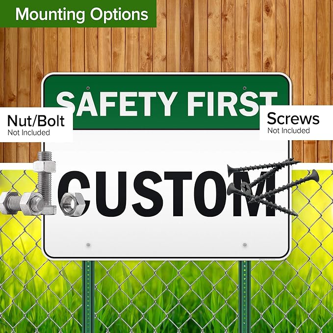 Custom Safety First Sign, Ansi Sign, Osha Compliant, 36x48 Inches, Reflective, Rust Free DiBound, Fade Resistant, Made in USA by My Sign Center