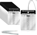 25 Pcs Waterproof Fire Extinguisher Inspection Tags Metal with Wires 2.3 x 3 Inch Durable Metal Fire Tags for Monthly Fire Safety Check Indoor Outdoor Use Weather Resistant Writeable Surface (25)