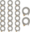 20 Pack Foskan 6FT Stainless Steel Dishwasher Hose With 3/8" Comp x 3/8" MIP 90° Elbow,Flexible Water Line Connector for Standard Dishwashers （6FT）