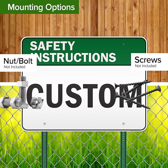 Custom Safety Instructions Sign, Ansi Sign, Osha Compliant, 36x48 Inches, Reflective, Rust Free DiBound, Fade Resistant, Made in USA by My Sign Center