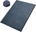 Front Door Mat,3'x4'Indoor Outdoor Door Mat,Heavy Duty Durable Welcome,Commercial Floor Mats Inside Outside Entrance, Waterproof All-Season, All-Weather Non Slip Backing Doormat for Entryway,Dark Gray