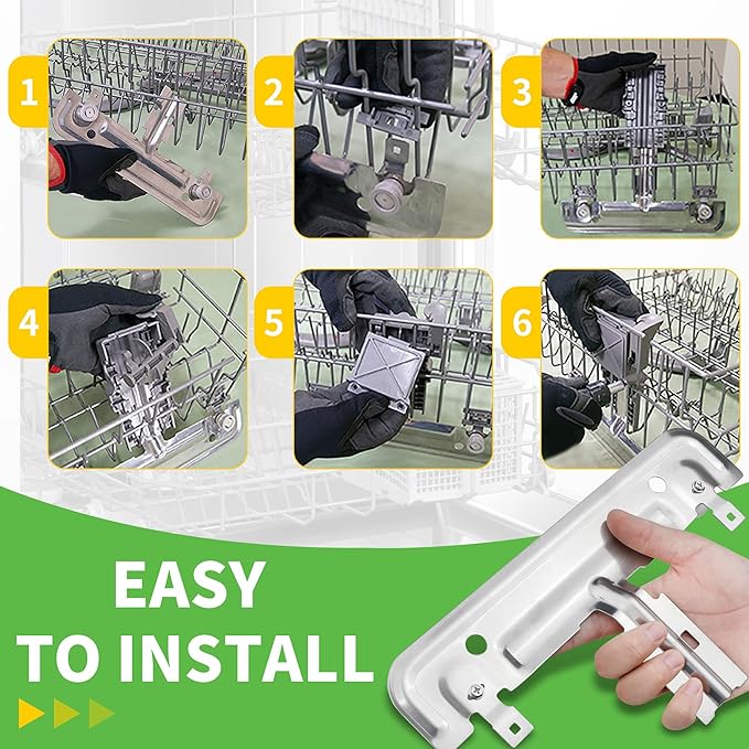 UPGRADED W10712395 Dishwasher Upper Rack Adjuster Kit - Compatible with Whirlpool Kenmore Kitchenaid Dishwasher - Replace W10350375 PS10065979 AP5957560, Fit for WDT730PAHZ0 WDT750SAHZ0 WDT970SAHZ0