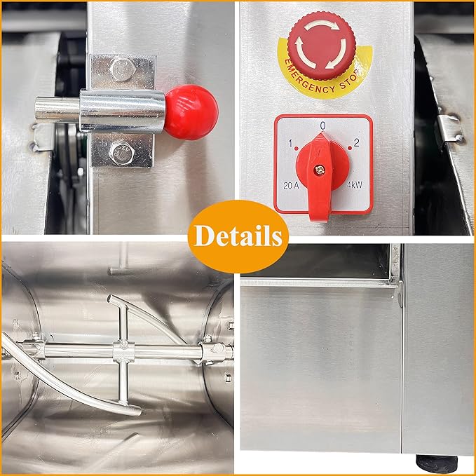 Dough Mixer Electric Food Mixer Commercial Dough Blender Machine Stainless Steel Dough Mixing Machine With Kneading Capacity of 55lbs Flour Mixing Machine 110V with Dough Knife