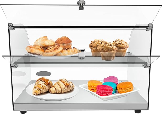 KoolMore - DC-2C 22" Commercial Countertop Bakery Display Case with Front Curved Glass and Rear Door - 1.5 cu. ft.