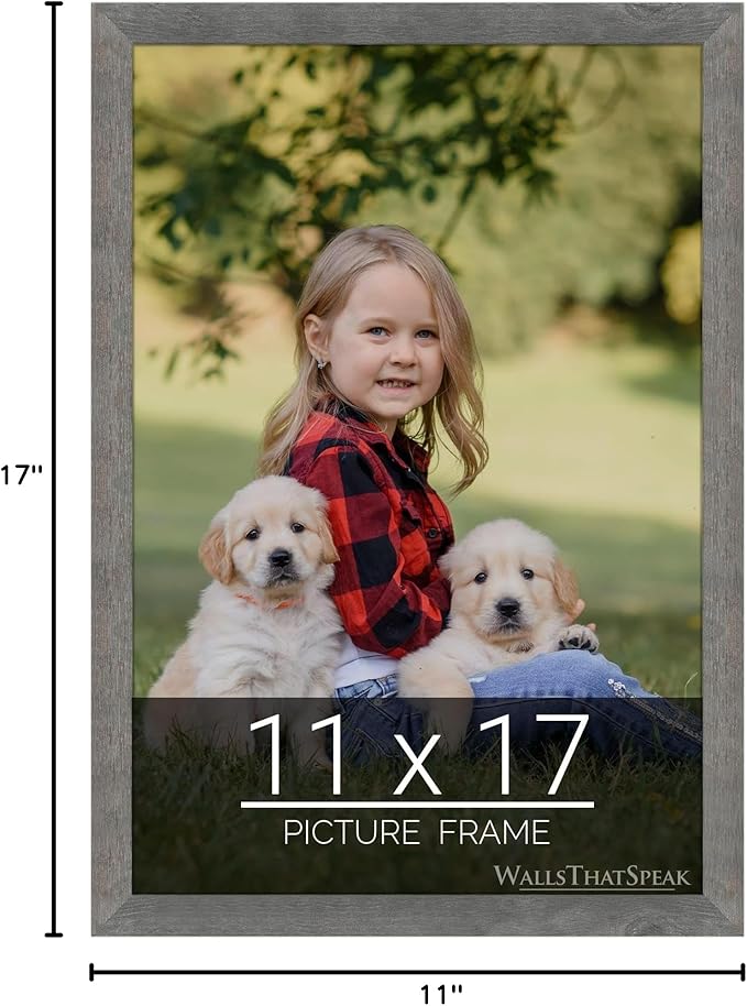 wallsthatspeak 11x17 American Barn Picture Frame for Puzzles Posters Photos or Artwork