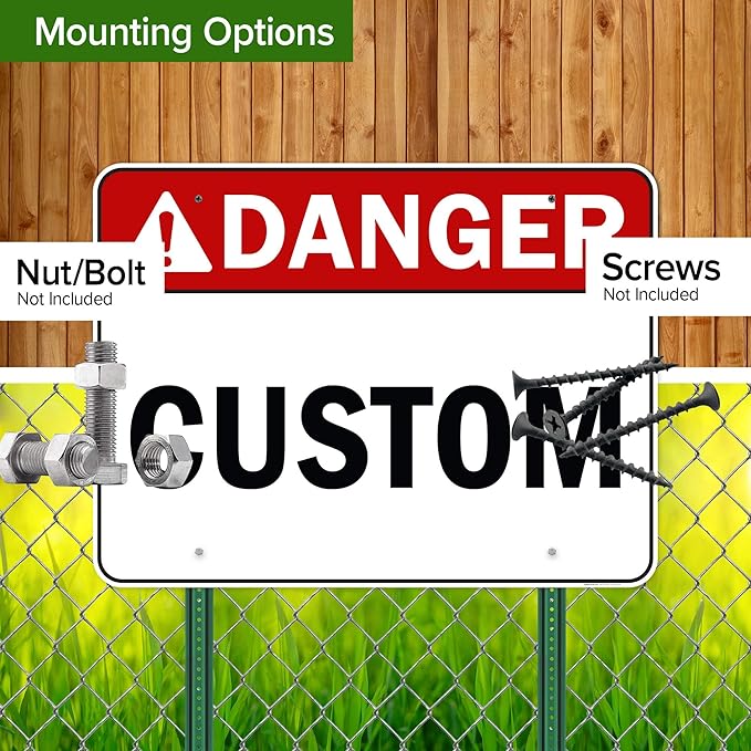 Custom Danger Sign, Ansi Sign, Osha Compliant, 36x48 Inches, Rust Free DiBound, Fade Resistant, Made in USA by My Sign Center