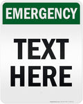 Custom Emergency Sign, OSHA Sign, 24x30 Inches, 3M EGP Reflective, Rust Free .080 Aluminum, Fade Resistant, Made in USA by My Sign Center