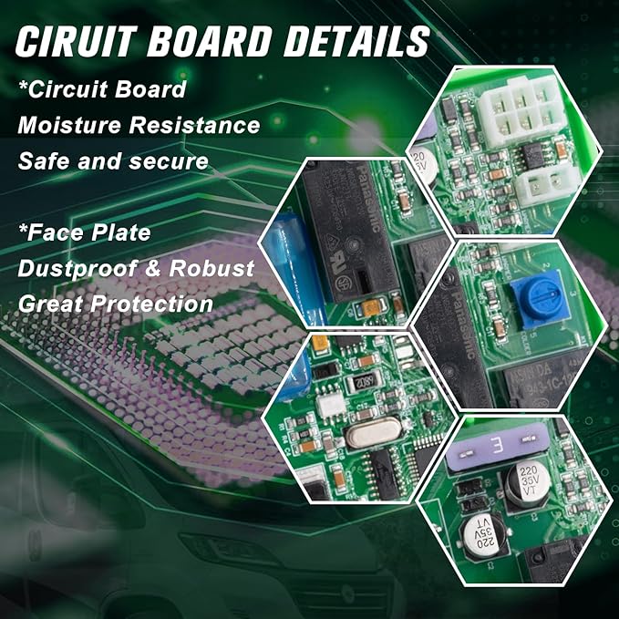 Julydeep 3850415.01 Refrigerator Fridge Main Power Control Circuit Board Module Board fit for 2005-2022 Dometic 2 Or 3 Way RV Parts Built-in Fuse Replace 3850415, 385041501, 3850415.01, 385 04 15-01