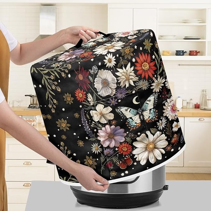 Butterfly Dust Cover Instant Pot Heavy Duty Waterproof Dust Pressure Cooker Cover Case for Instant Pot Pressure Cooker Instant Pot Appliance Covers Pressure Cooker Size L