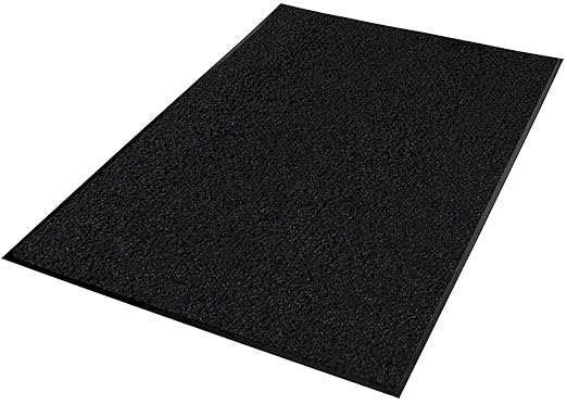 Guardian Platinum Series Indoor Wiper Floor Mat, Rubber with Nylon Carpet, 3'x11', Black, 94031135