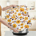 Kitchen Appliance Accessories Dust Cover for 3-6-8 Quart Instant Pot, Pressure Cooker, Air Fryer & Crock Pot,Decorative Appliance Cloth Cover with Top Handle & Storage Pockets (Orange, 8 Quart)