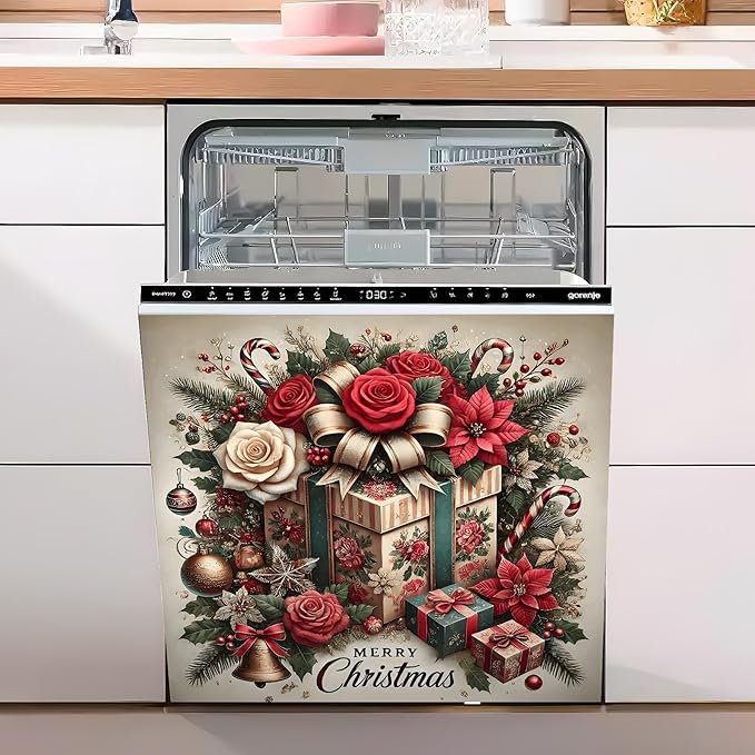 Dishwasher Magnet Sticker Cover Panel Decal Refrigerator Magnetic Sticker Decorative for Kitchen Decoration,Fridge Door Cover, Appliances Stickers 23"x26"