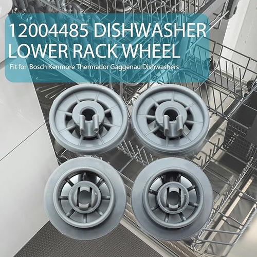 12004485 Dishwasher Lower Rack Wheel for Bosch Kenmore Thermador Gaggenau Dishwashers 12029919 10004343 00617087 AP4512761 1998570 617087 AH3478333 EA3478333 PS3478333 00617087 PS8728047, Pack of 1