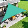 Amagenix Sun Shade Sail 14'X14'X19.8' Curved Edge Outdoor Shade Canopy Turquoise Breathable 95% UV Block Shade Cloth for Patio Garden Backyard (We Make Custom Size)