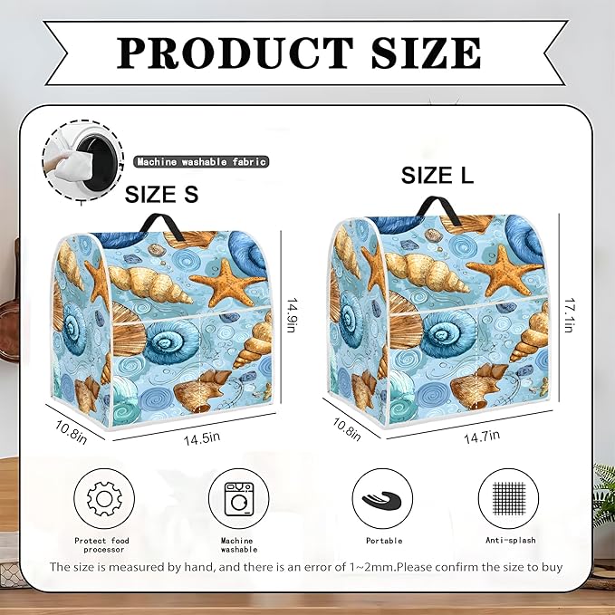 Mixer Dust Cover for 6-8 Qt Stand Mixer, Cloth Cover with 2 Storage Pockets for Stand Mixer Protective Covers Large for 6-8 Quart Mixer