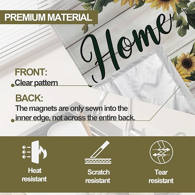 Beautiful Country Home Sign Dishwasher Magnet Cover,Kitchen Decor Waterproof Refrigerator Magnet Appliance Cover Protector,23Wx26H Inches