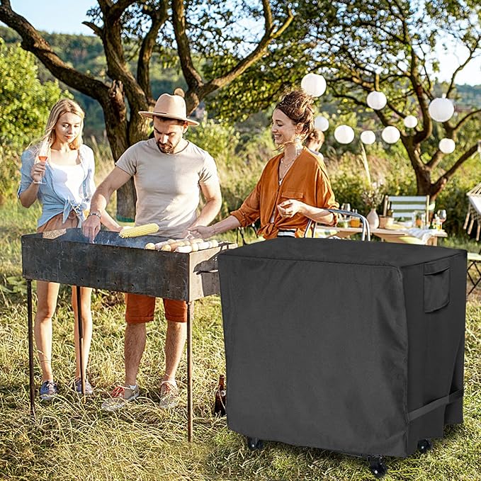 Outdoor Prep Cart Cover for Nuuk 42 Inch Outdoor Kitchen Island and BBQ Serving Cart,Heavy Duty Waterproof Patio Prep Table Cover Grill Carts Covers