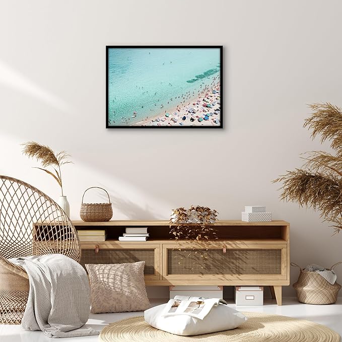 Americanflat 18x26 Poster Frame with Polished Plexiglass - Streamline Collection - Thin Border Picture Frame for Wall Display - Hanging Hardware Included - Black