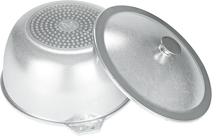 Cast Aluminum Dutch Oven Pot - Caldero/Kazan for Pilaf, Stews | Coating-Free, Even Heat & Fast Cooking Dutch Oven with Lid (18L)